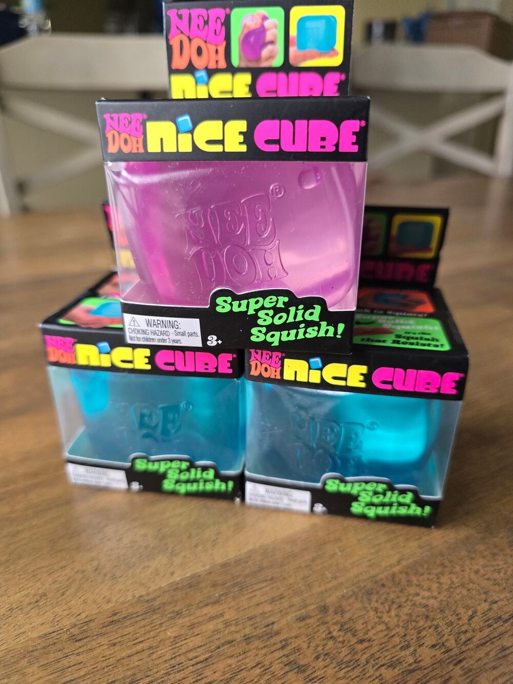 NeeDoh Nice Cube Squish Toy Lot of 3